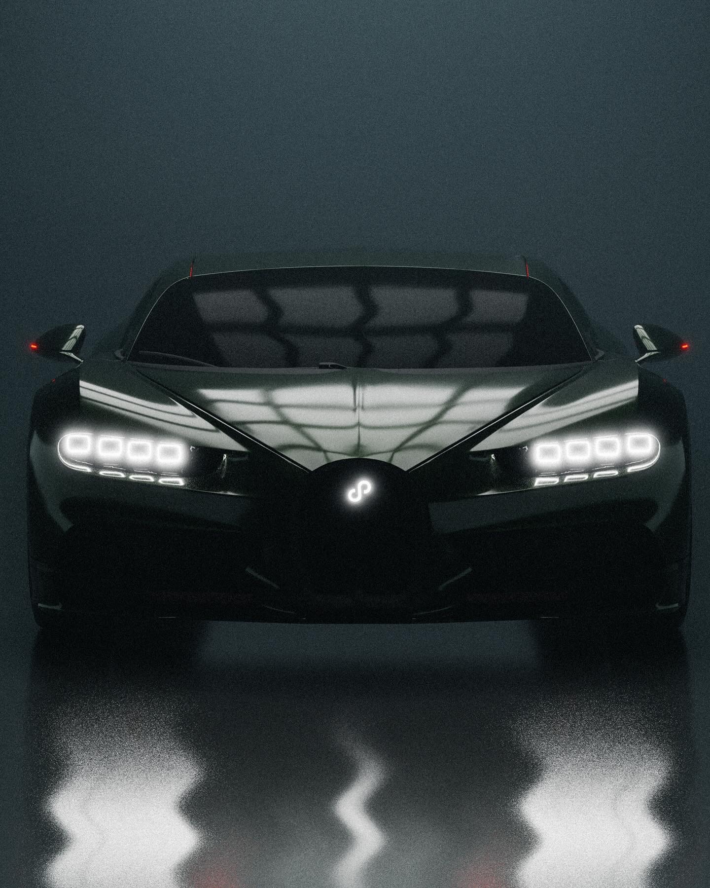 Hypercar negro render